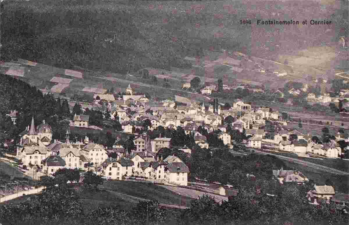 Panorama de Fontainemelon et Cernier