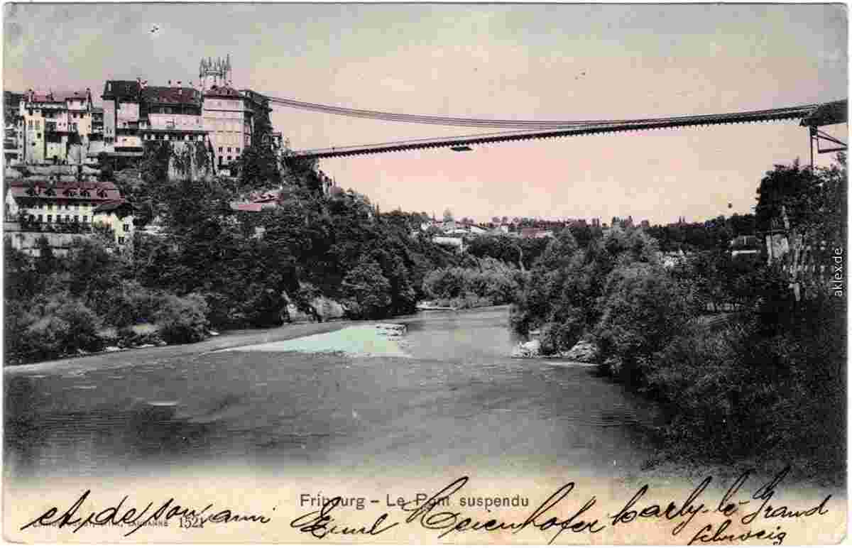 Freiburg im Üechtland. Le Pont suspendu