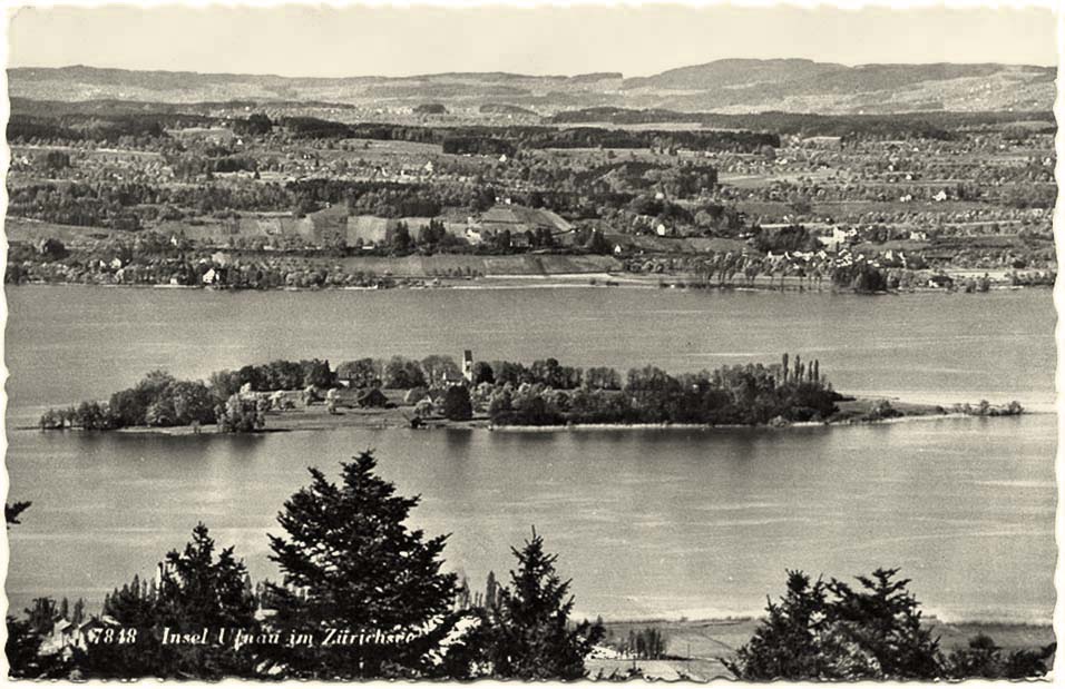 Freienbach. Insel Ufenau am Zürichsee, 1957