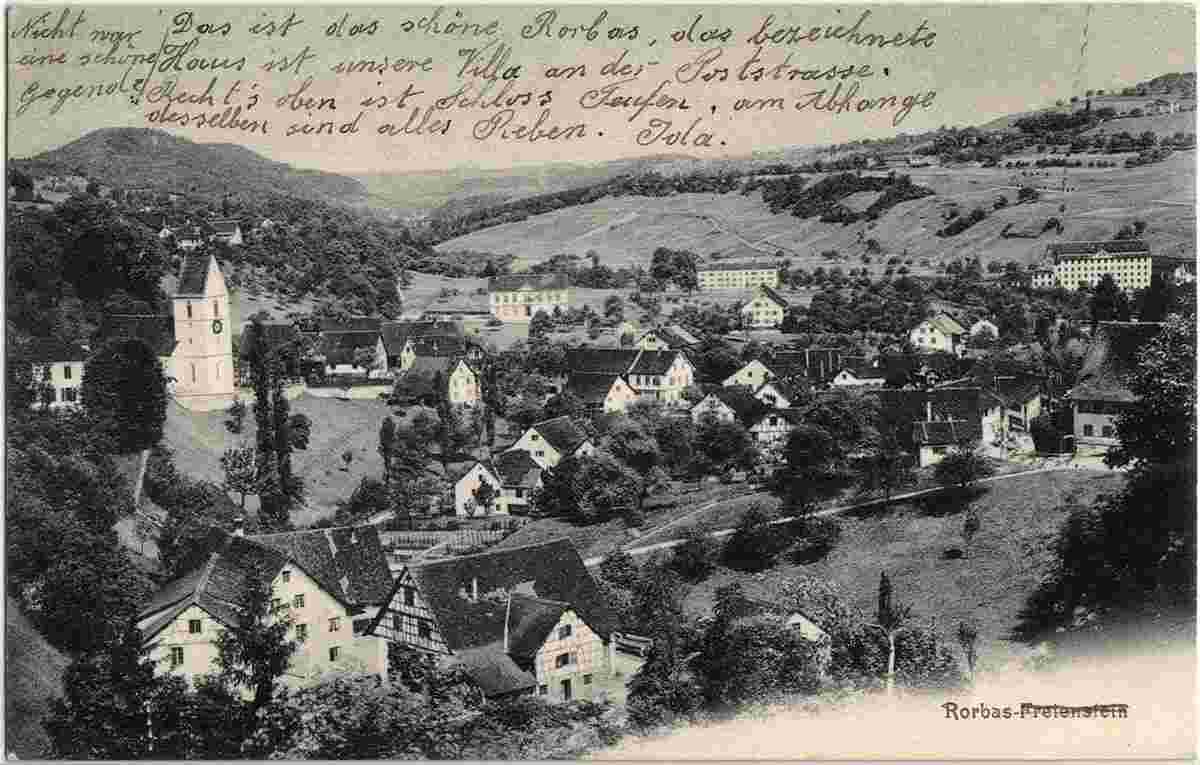 Freienstein-Teufen. Blick auf Rorbas, 1908