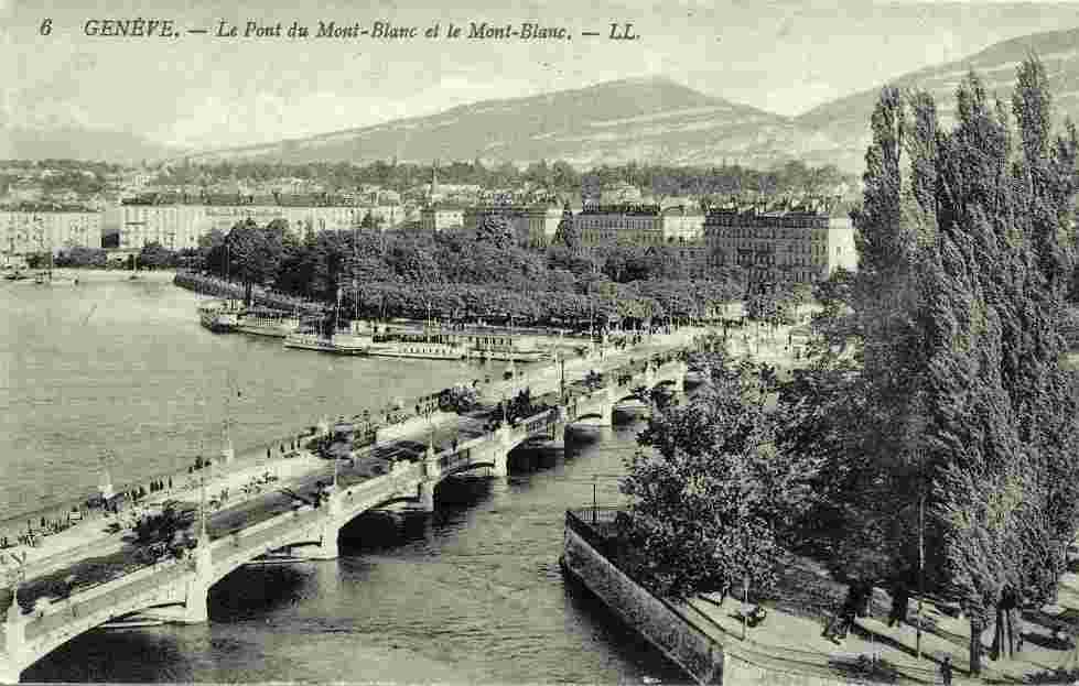 Genf. Le Pont du Mont-Blanc