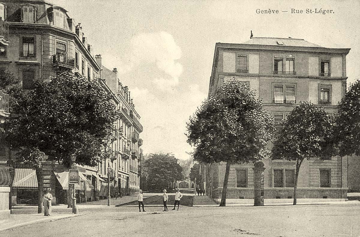 Genf (Genève). Rue Saint-Léger, 1900-1910