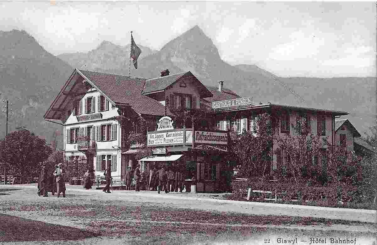 Giswil. Hotel Bahnhof, 1910