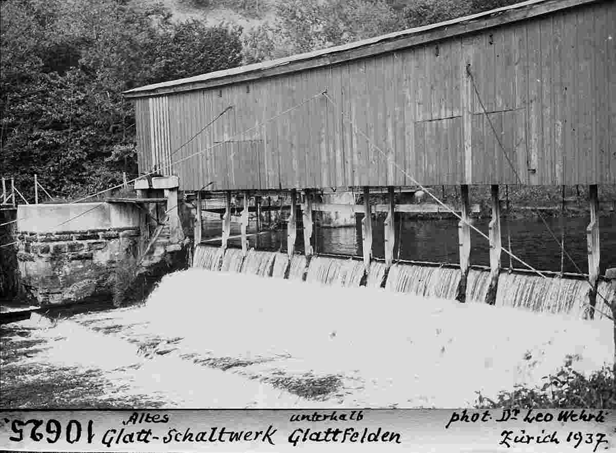Glattfelden. Glatt-Schwelle unterhalb Glattfelden, 1937
