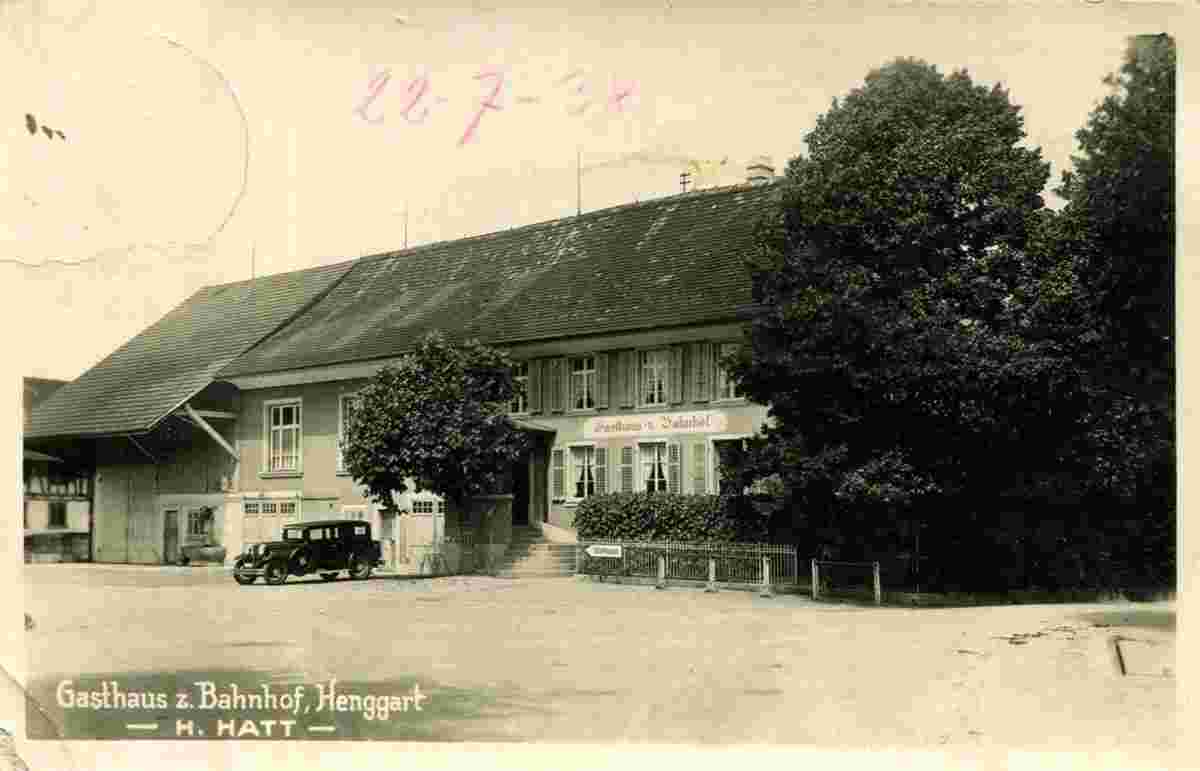 Henggart. Gasthaus zum Bahnhof, 1938
