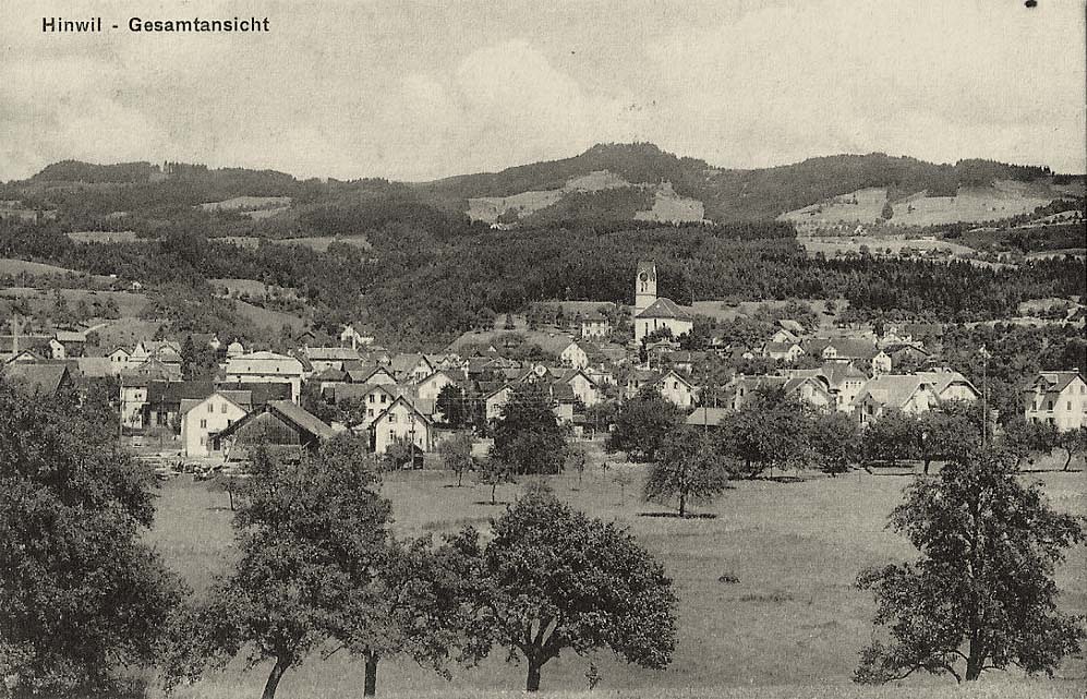 Hinwil. Panorama der Stadt