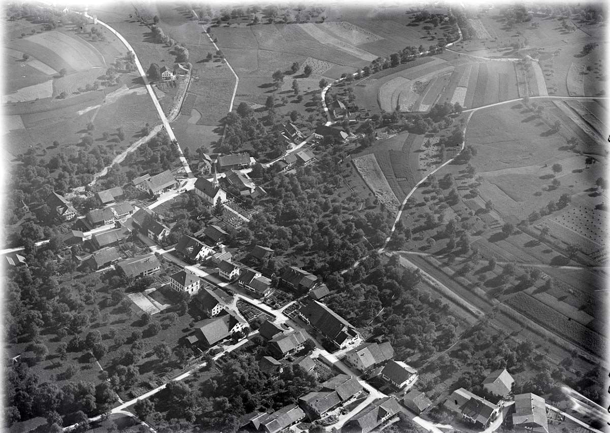Hittnau. Blick auf Ober Hittnau, 1922