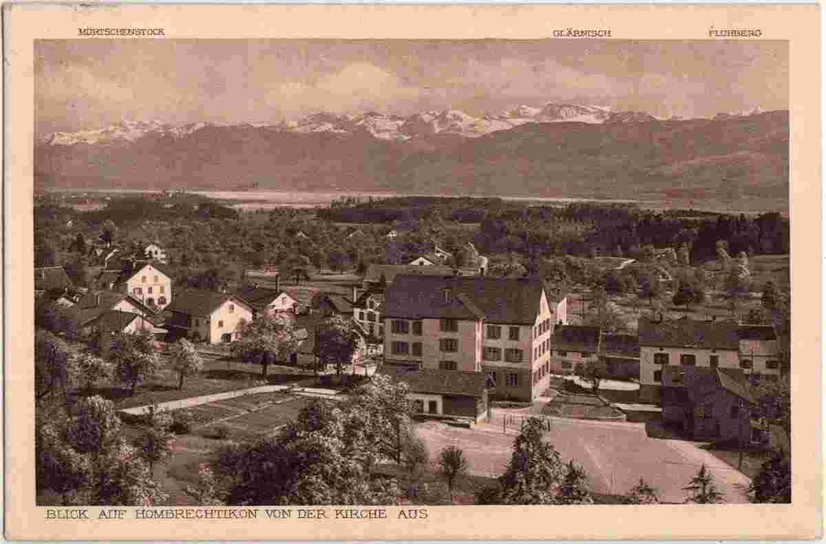 Blick auf Hombrechtikon von der Kirche, 1922