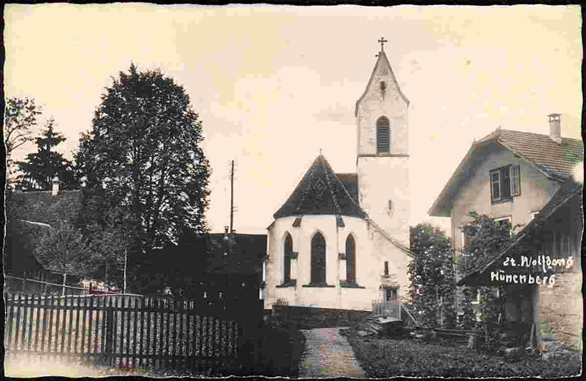 Hünenberg. Blick auf St Wolfgang mit Kirche