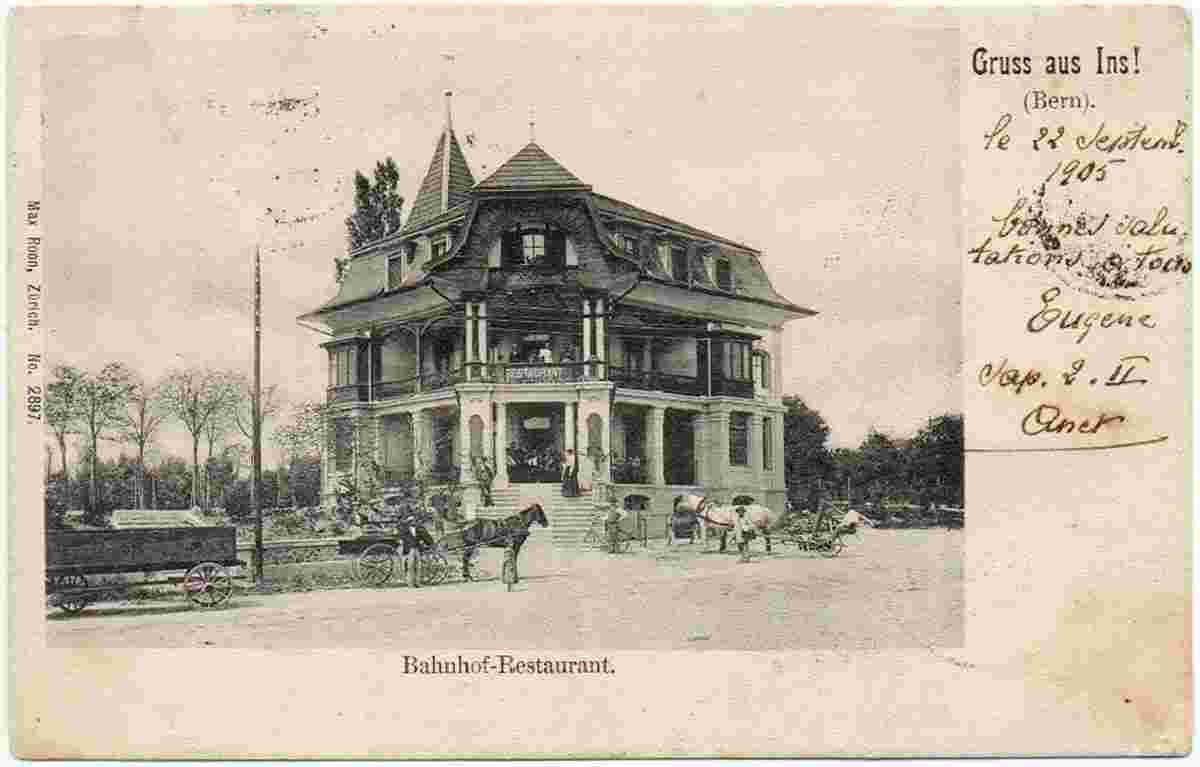 Ins. Bahnhof-Restaurant, 1905