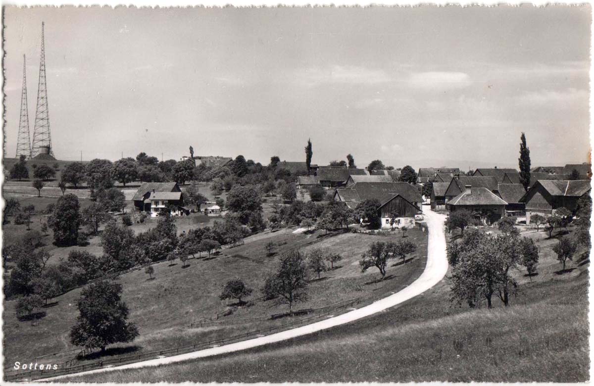 Jorat-Menthue. Sottens et Station de Radiodiffusion, 1945
