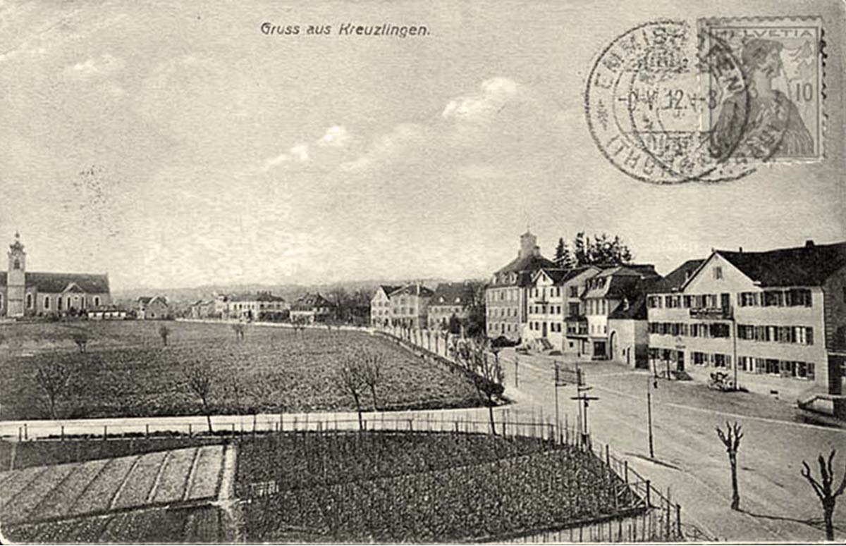 Kreuzlingen. Panorama der Stadt, 1912