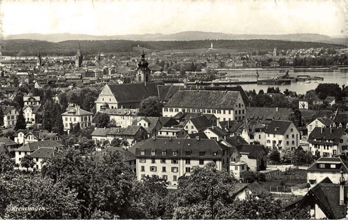 Kreuzlingen. Panorama der Stadt, 1945