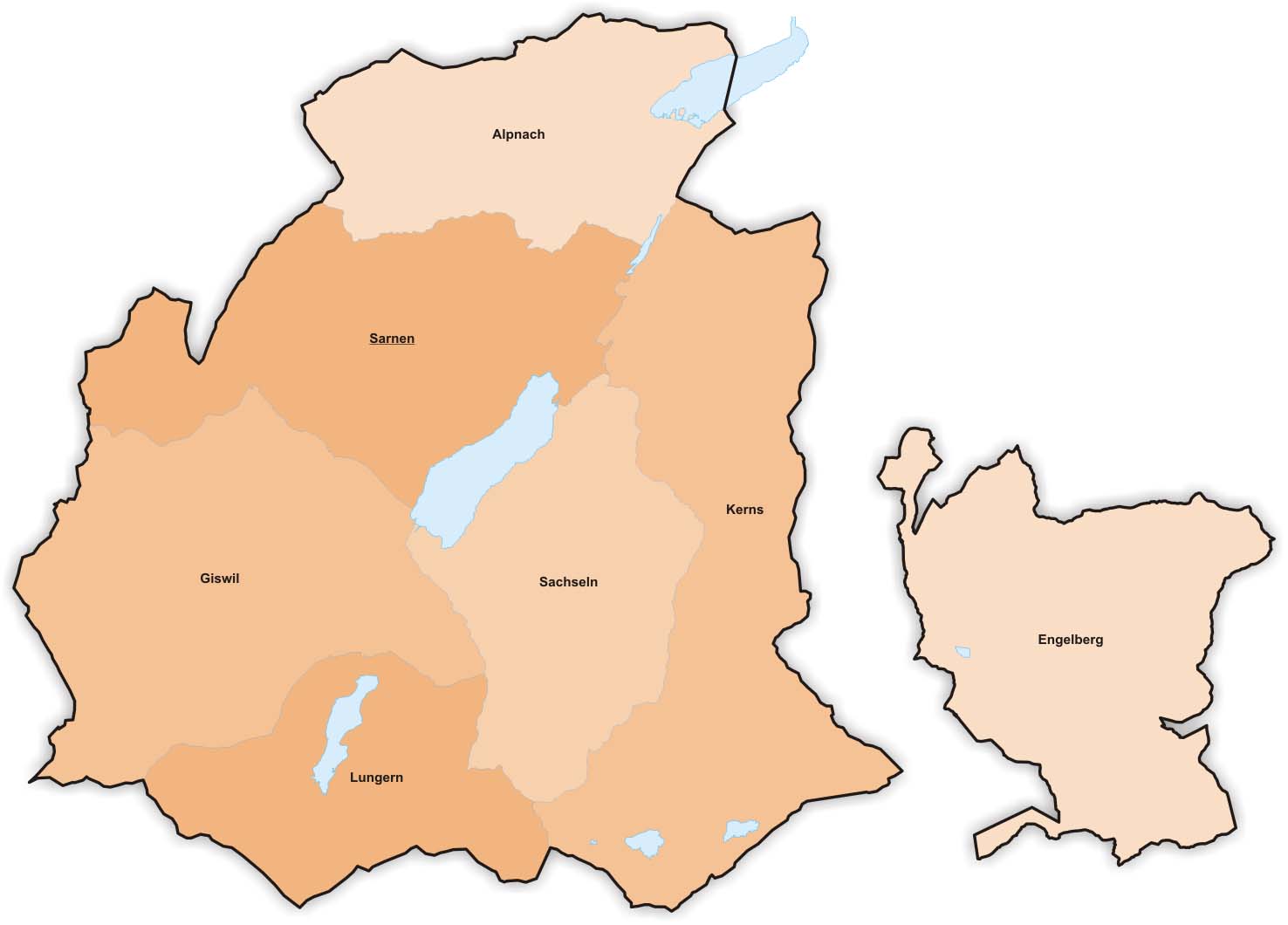 Karte Kanton Obwalden