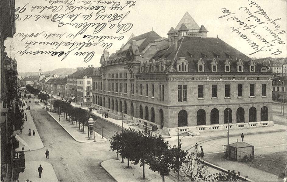 La Chaux-de-Fonds. Hôtel des Postes, Rue Léopold-Robert, 1911