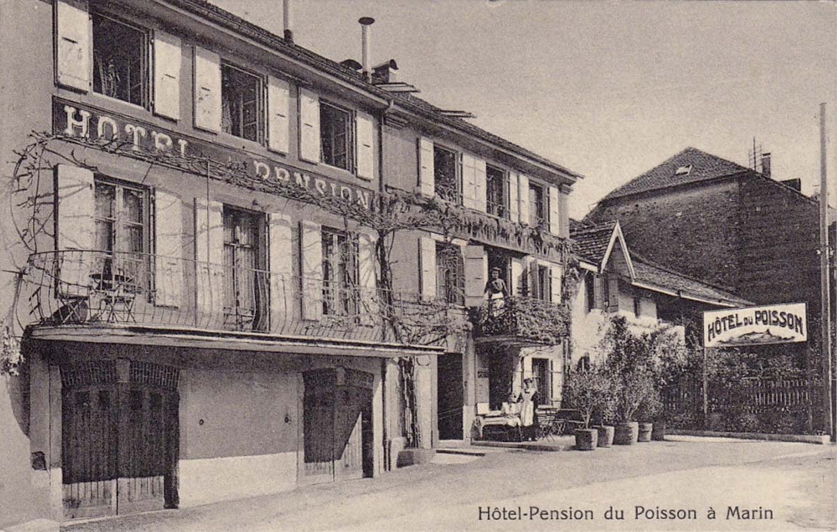 La Tène. Marin - Hôtel-Pension du Poisson, 1913