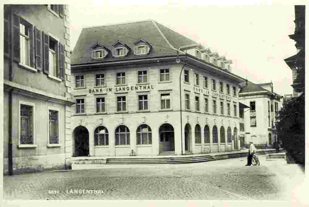 Langenthal. Bank in Langenthal