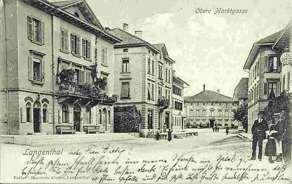 Langenthal. Obere Marktgasse, Hotel Löwen, 1905