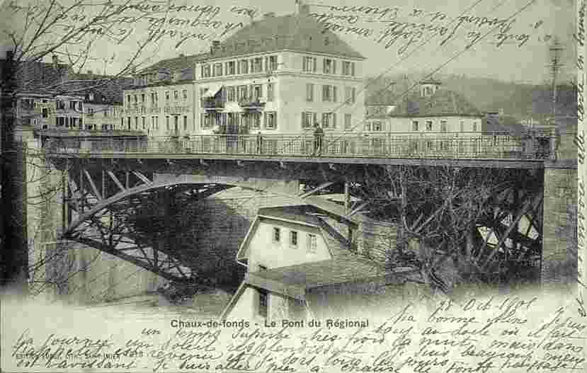 Le Locle. Le Pont du Régional, 1901