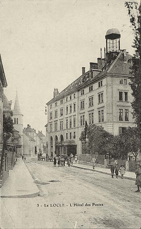 Le Locle. L'Hôtel des Postes, 1922