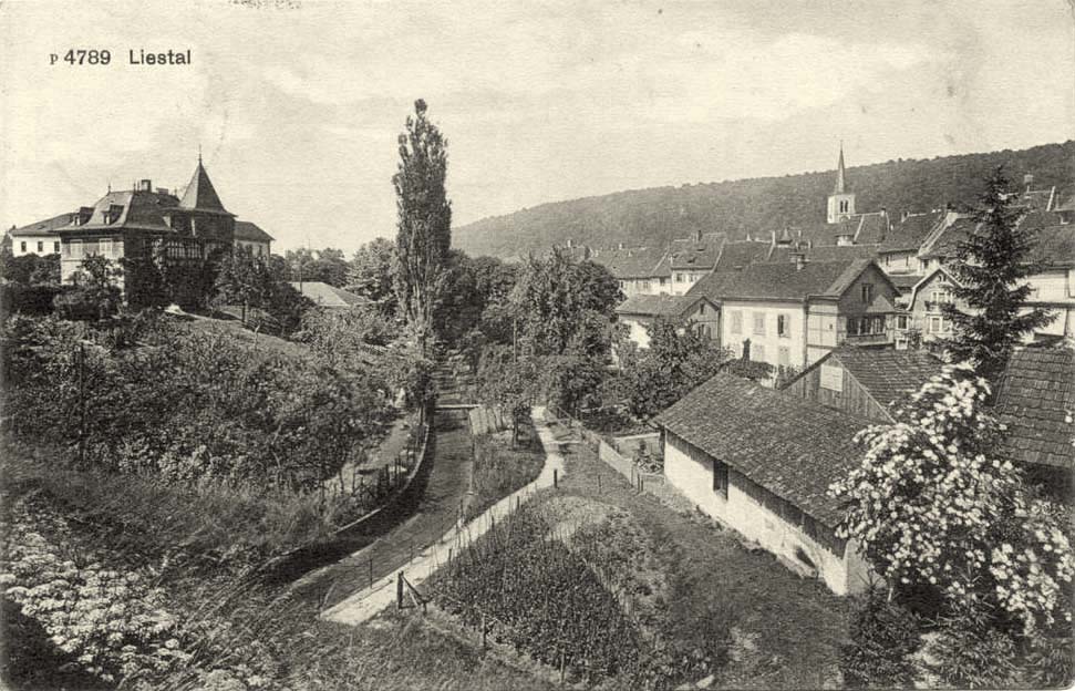 Liestal. Panorama der Stadt, 1922