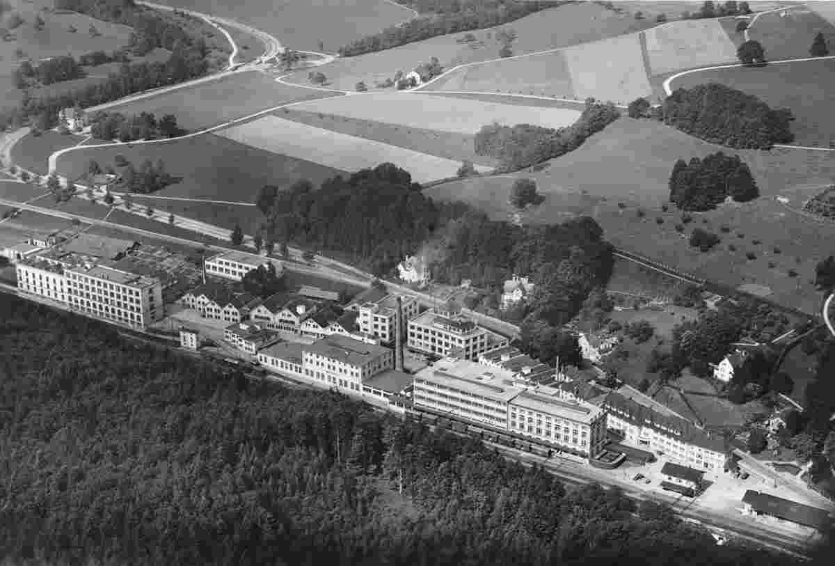 Lindau. Blick auf Kemptthal, Maggi Fabrik, Lebensmittelproduzent, 1937