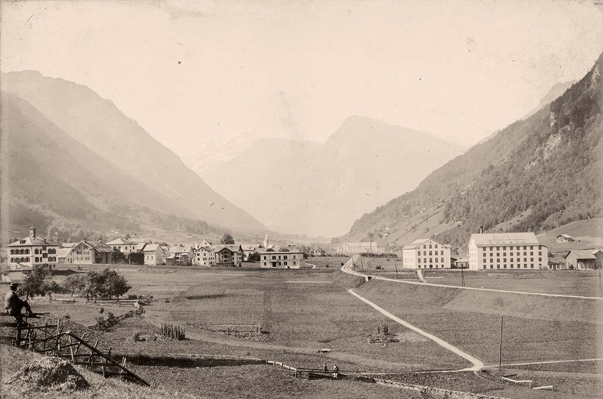 Luchsingen. Diesbach, Blick nach Süden, um 1905