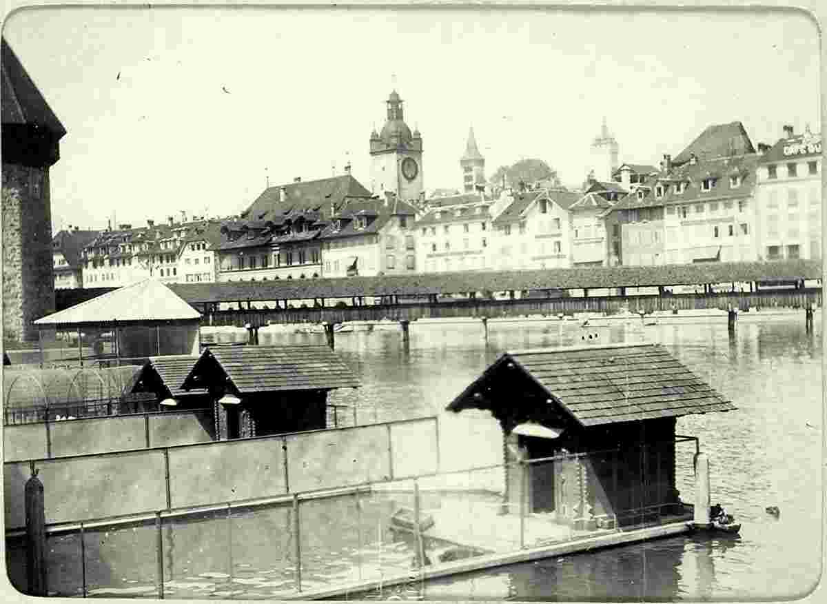 Luzern. Kapellbrücke, 1900