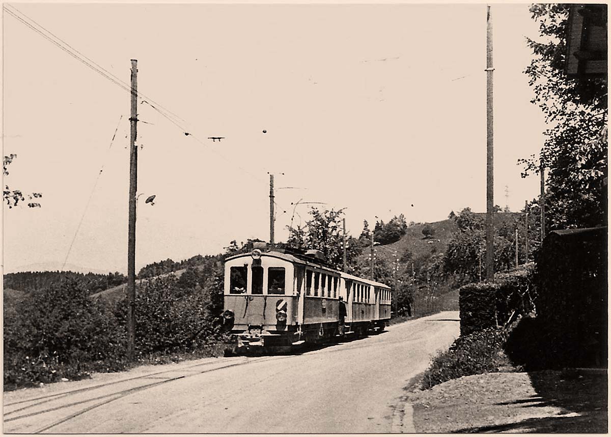 Menzingen. Tramway, 1954