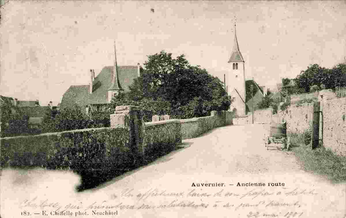 Auvernier - Ancienne route, 1901