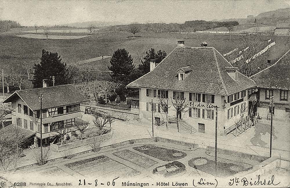 Münsingen. Hôtel 'Löwen', 1906