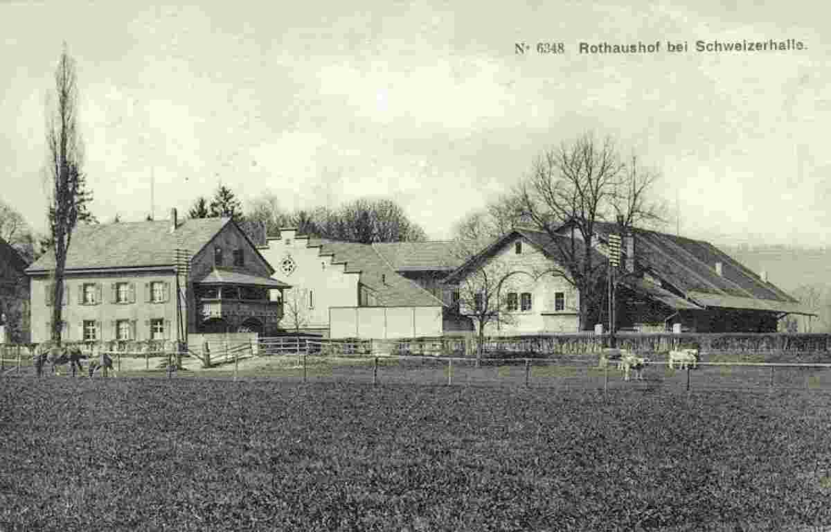 Muttenz. Rothaushof bei Schweizerhalle um 1920