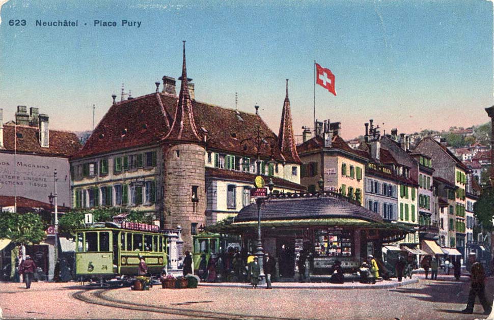 Neuenburg (Neuchâtel). Place Pury