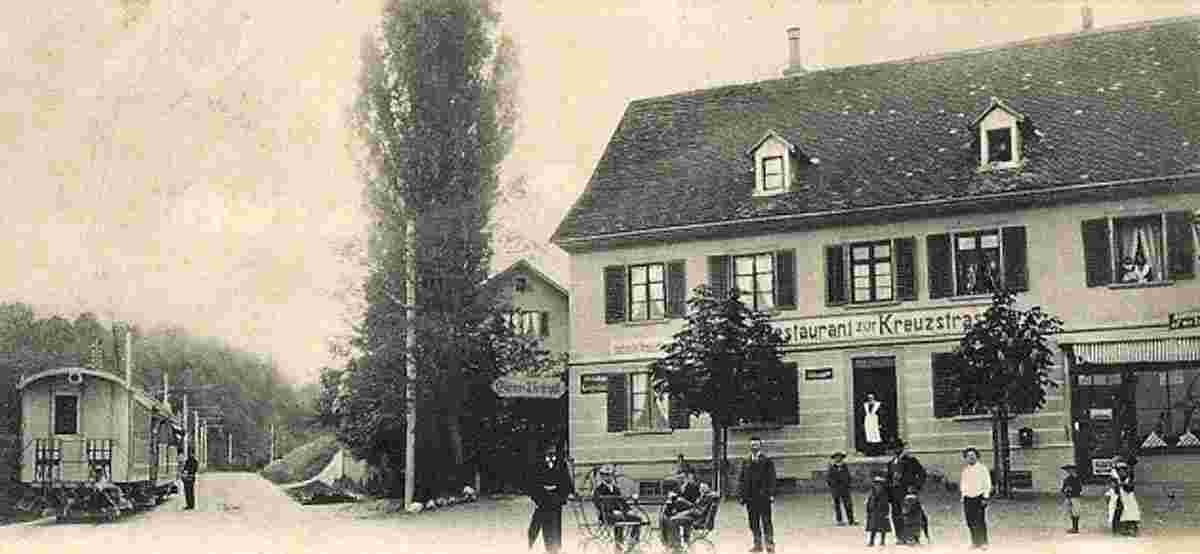 Neuhausen am Rheinfall. Restaurant zur Kreuzstraße, um 1910