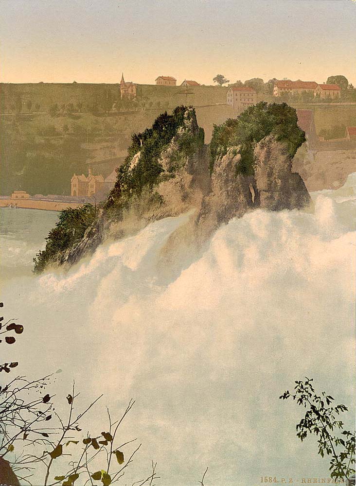 Neuhausen am Rheinfall. Rheinfall, aus der Kanzlei, um 1890