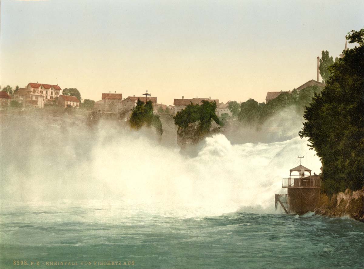 Neuhausen am Rheinfall. Rheinfall von Fischetz aus, um 1890