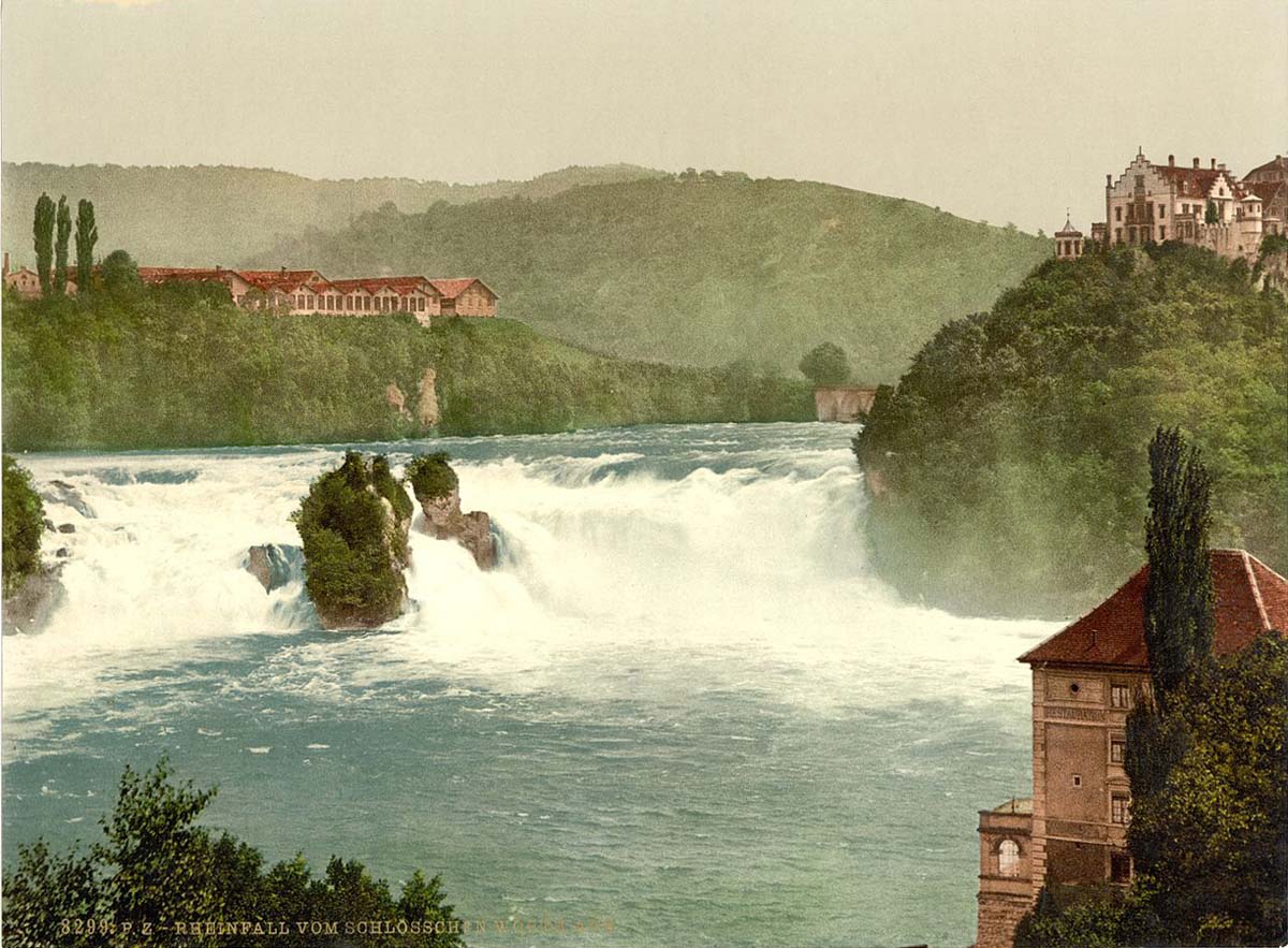 Neuhausen am Rheinfall. Rheinfall, von Schloss Wörth, um 1890