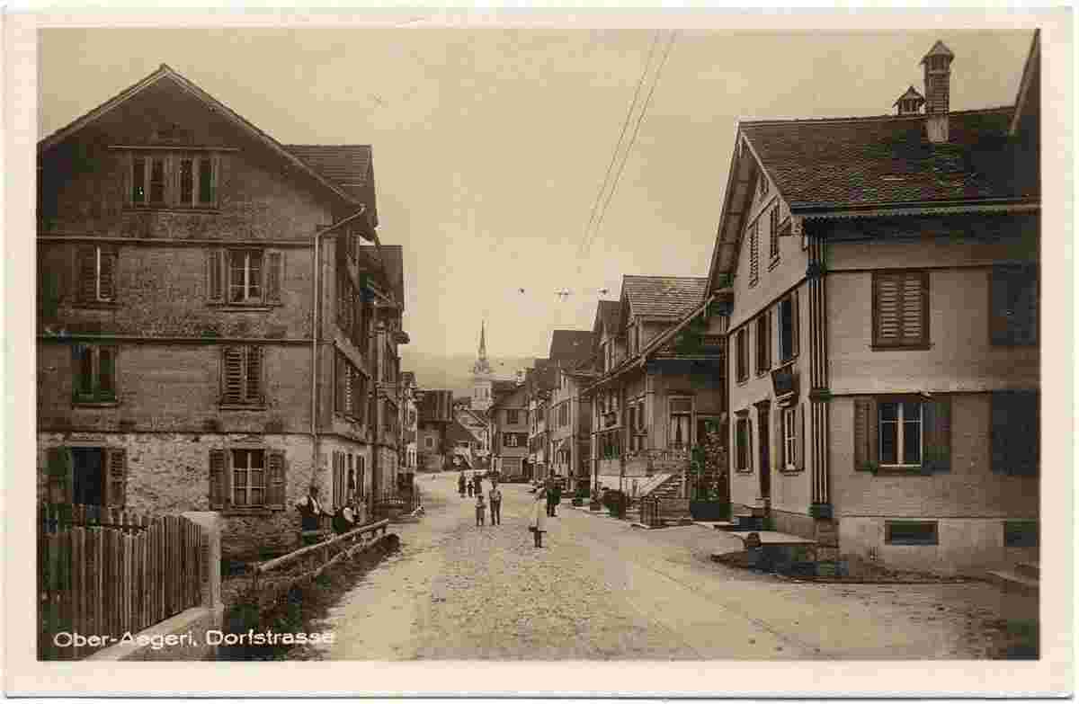 Oberägeri. Dorfstraße, 1925