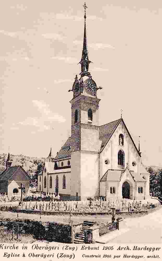 Oberägeri. Kirche, erbaut 1905, um 1925