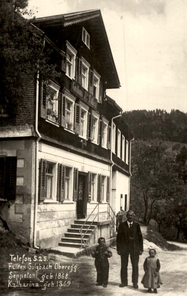 Oberegg AI. Gasthaus 'Zum Falken', Sulzbach, 1934