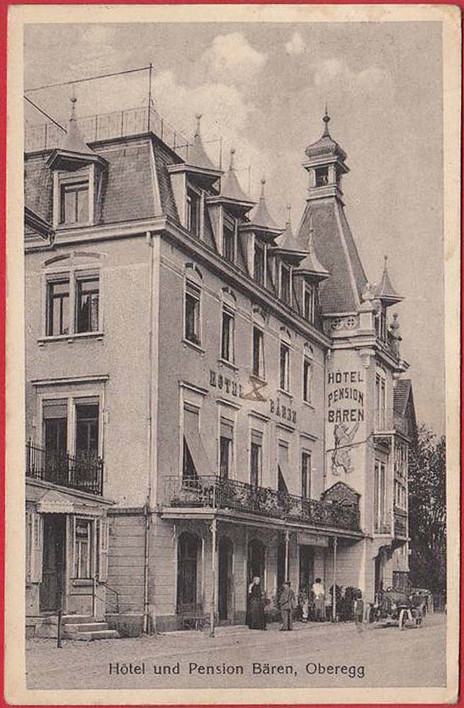 Oberegg AI. Hotel Pension 'Bären', 1919