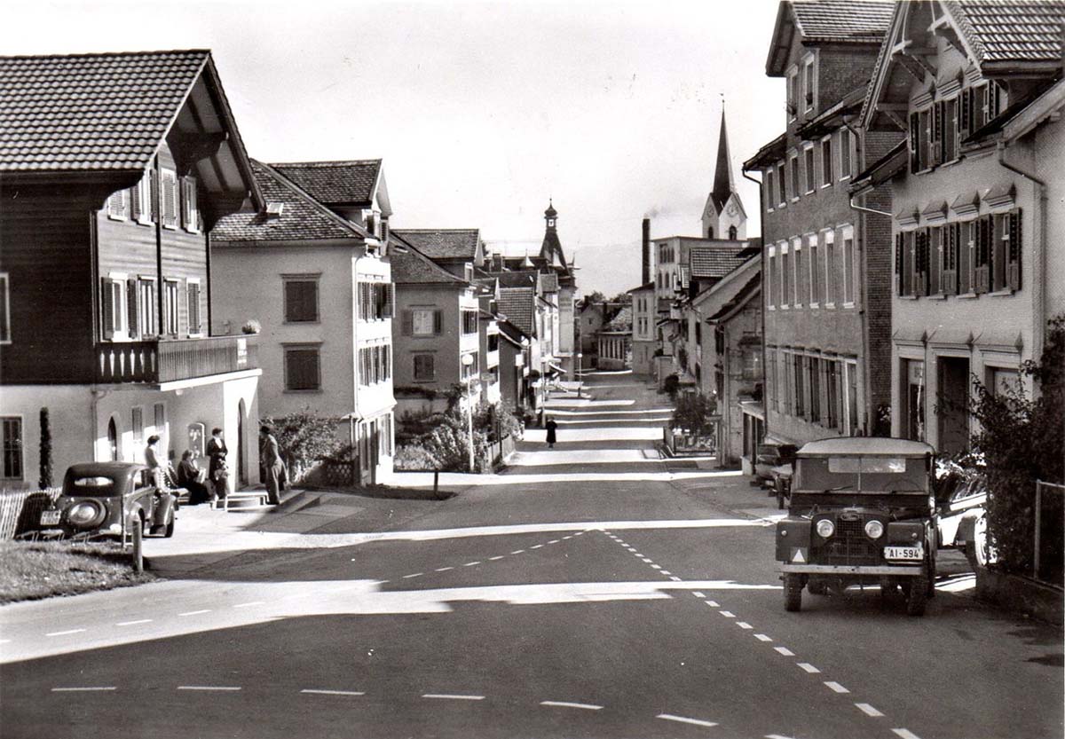 Oberegg AI. Panorama von Dorfstraße