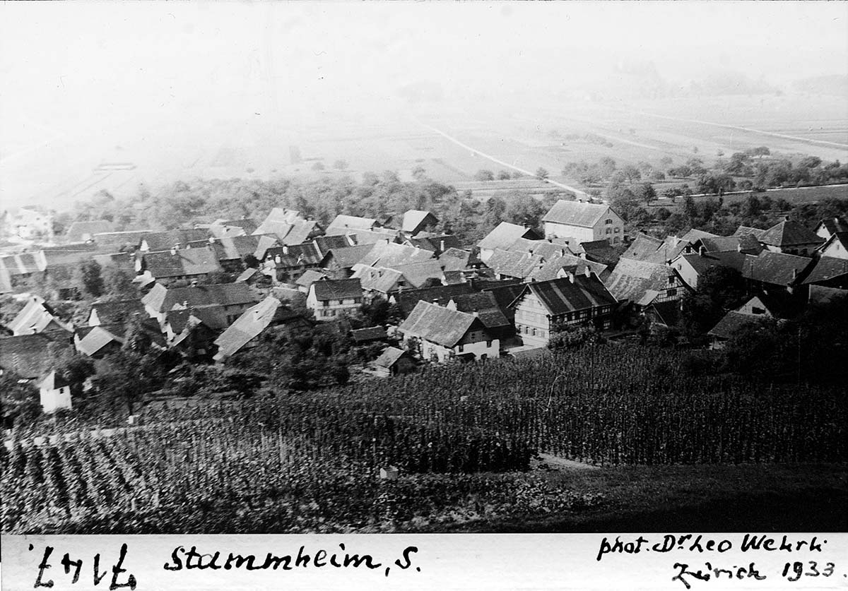 Oberstammheim. Blick auf Stammheim, 1933
