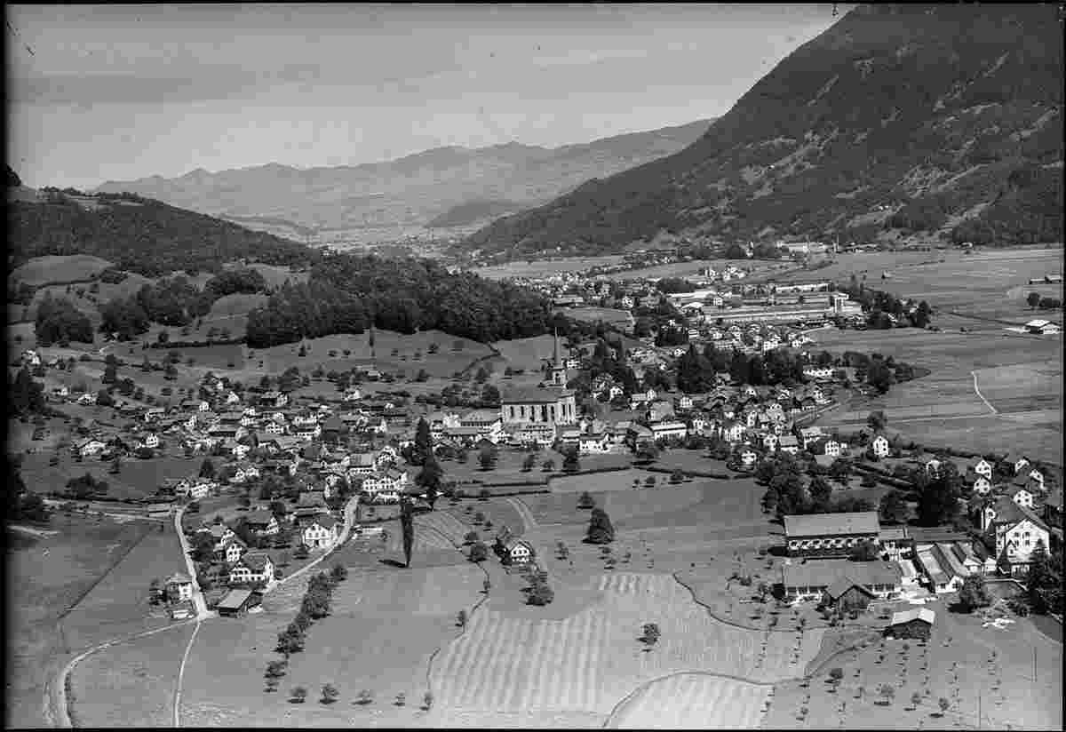 Blick auf Oberurnen, 1953