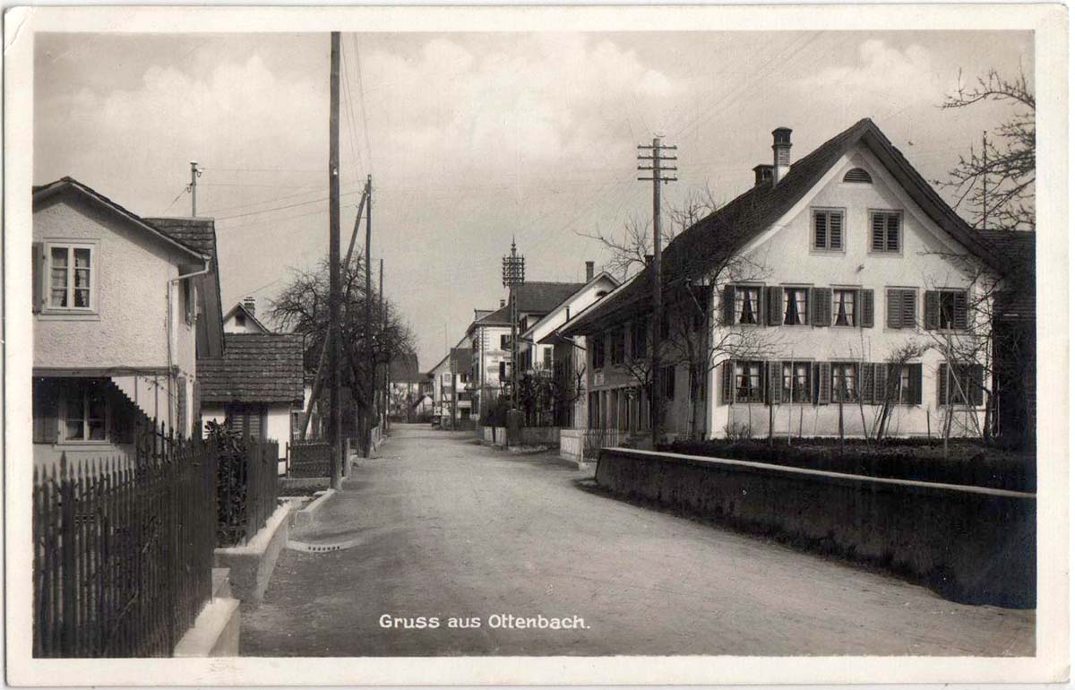 Ottenbach ZH. Dorfstraße, 1929