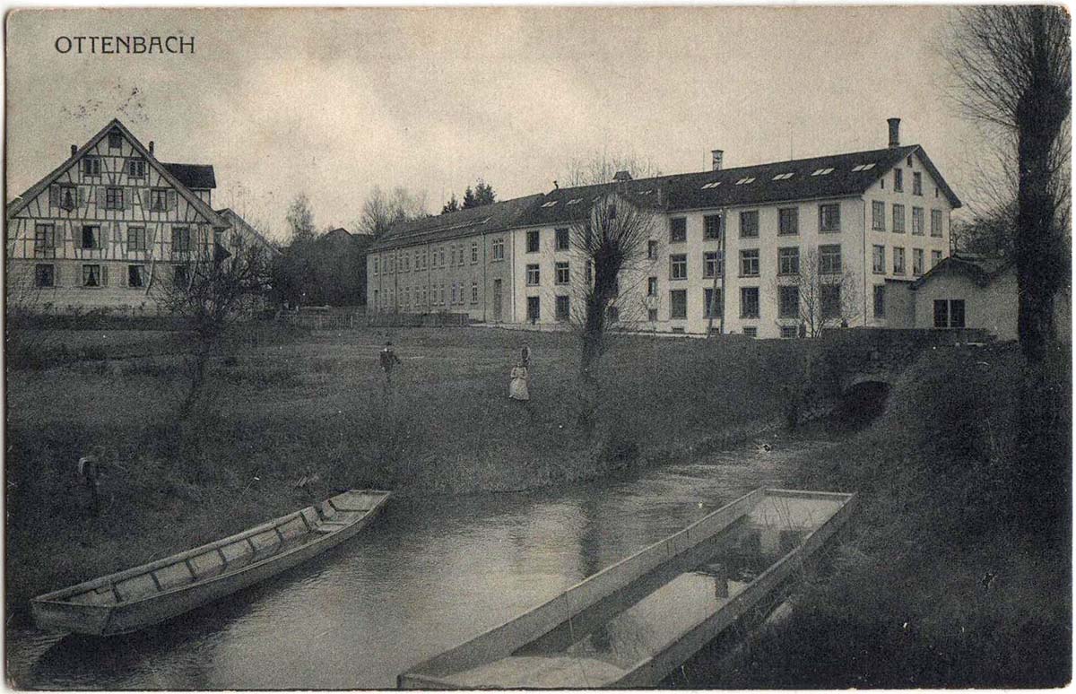 Ottenbach ZH. Seidenweberei, um 1900