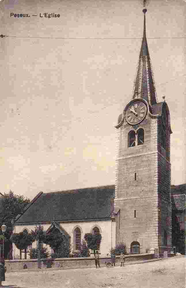 Peseux. L'Église, 1912