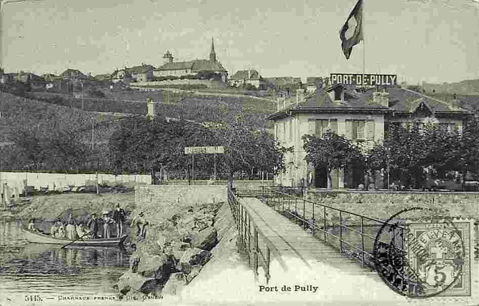 Pully. Port de Pully, café-restaurant, 1906