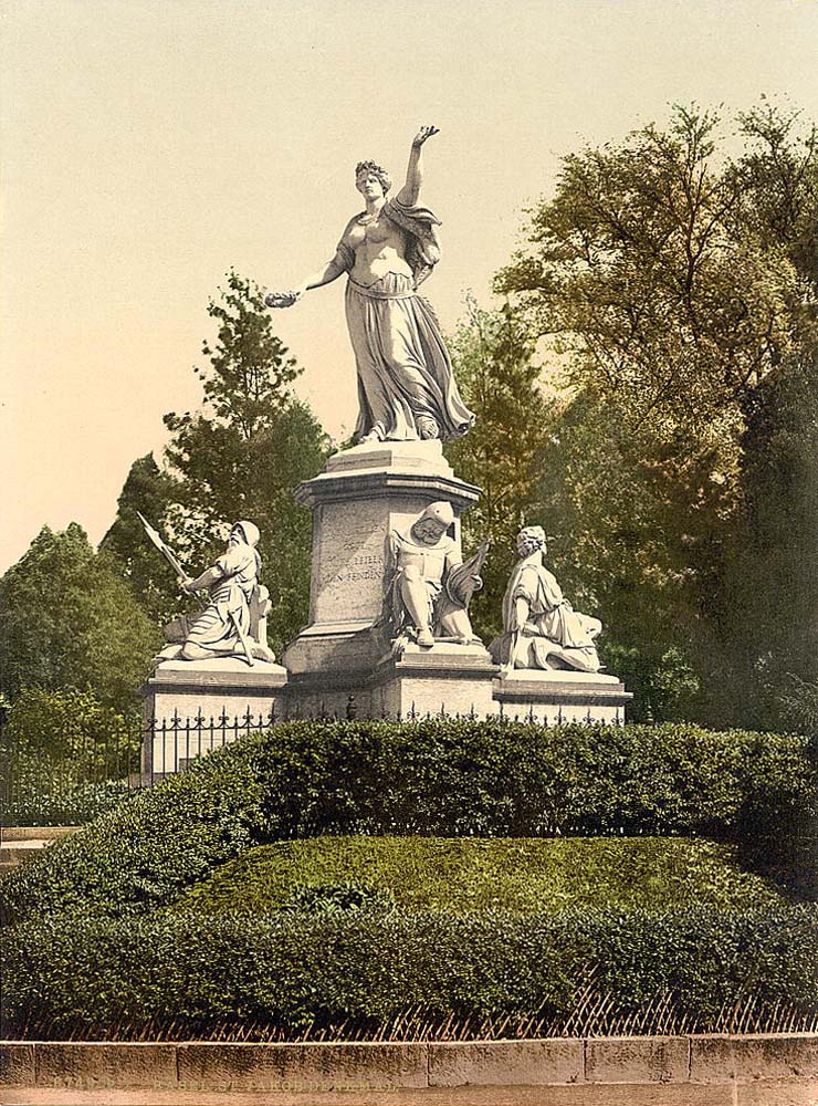 Basle (Basel). The Monument St. Jacob, circa 1890