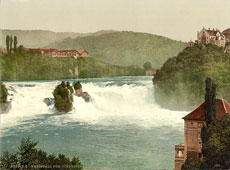 Schaffhausen. The Falls of the Rhine, from Castle Worth, circa 1890